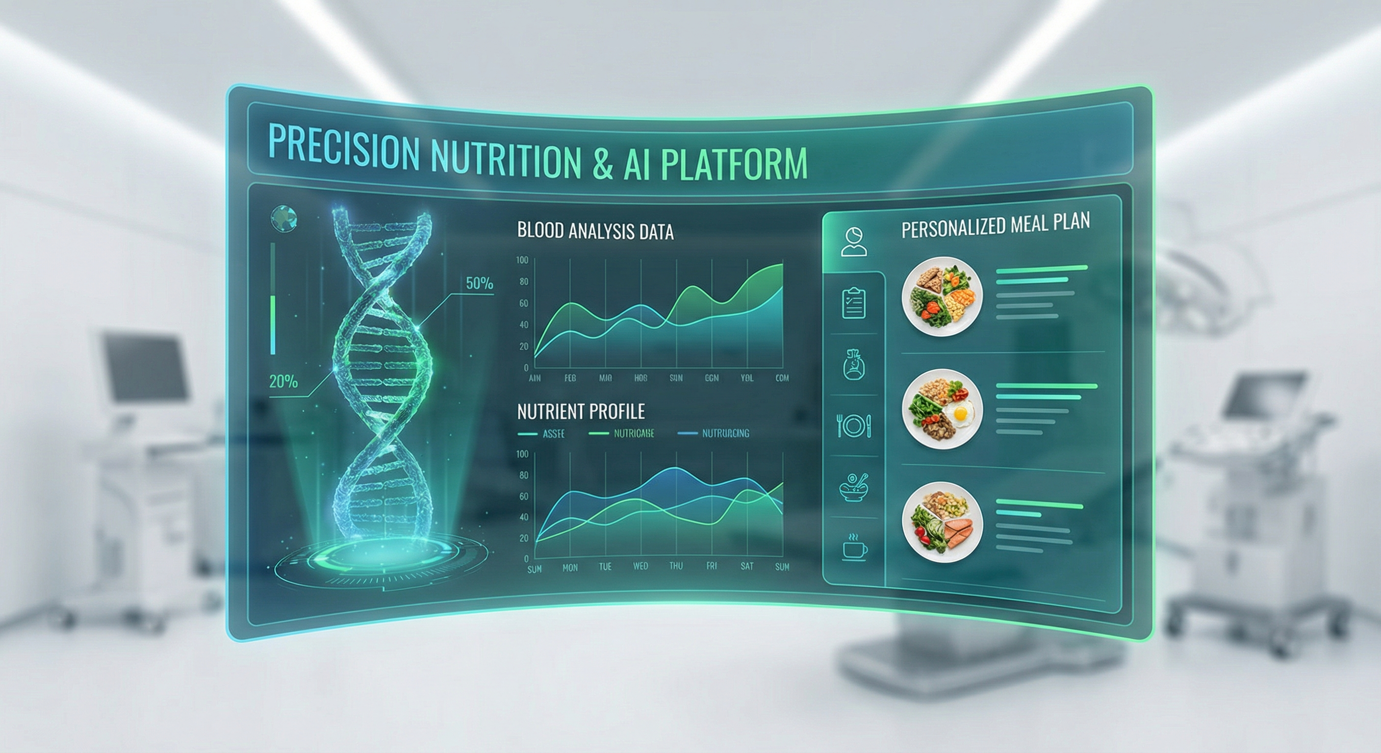 Infografía sobre nutrición de precisión y nutriómica